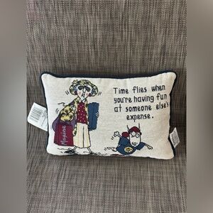 Hallmark Shoebox Maxine Humorous Needlepoint Throw Pillow 12x8